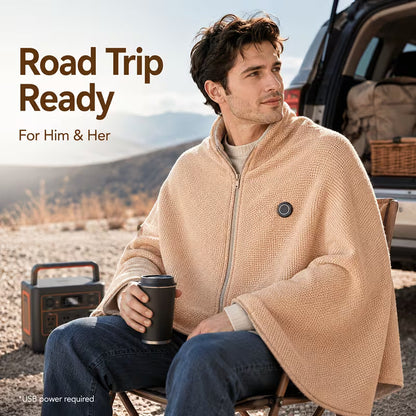 Stay Warm All Winter — Portable Electric Heated Blanket Shawl