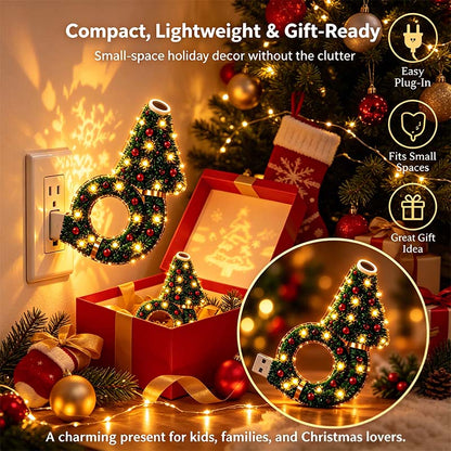 SEAGRIL™ USB Plug-In Christmas Projector Night Light, 6+ Holiday Pattern Ceiling Lamp
