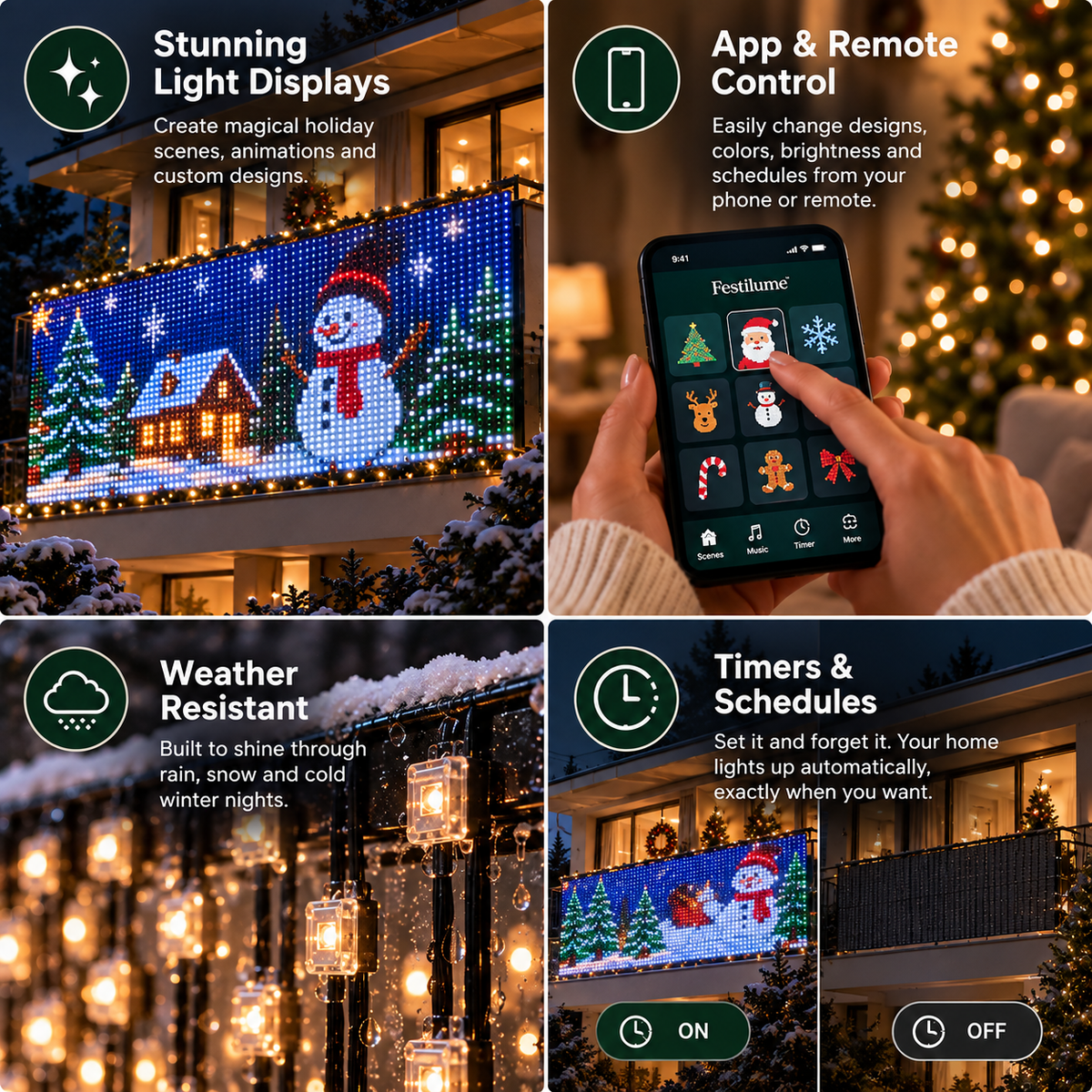 MerryPixels™ - Smart Animated Christmas Lights – bouncelia