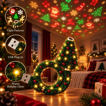 SEAGRIL™ USB Plug-In Christmas Projector Night Light, 6+ Holiday Pattern Ceiling Lamp