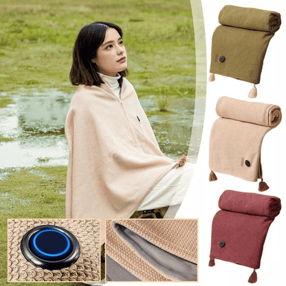Stay Warm All Winter — Portable Electric Heated Blanket Shawl