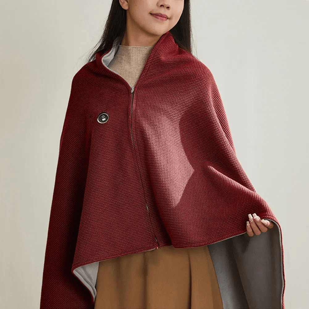Stay Warm All Winter — Portable Electric Heated Blanket Shawl